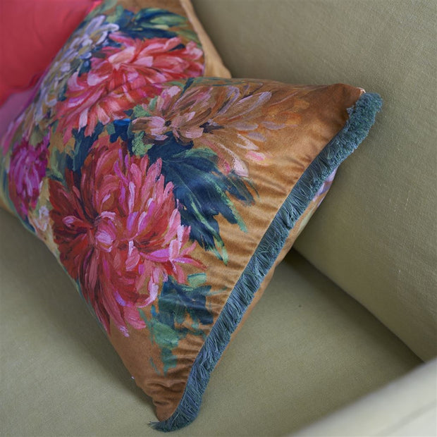 Designers Guild Fleurs D Artistes Velours Terracotta Cushion
