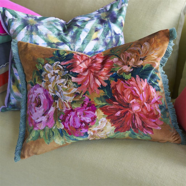 Designers Guild Fleurs D Artistes Velours Terracotta Cushion