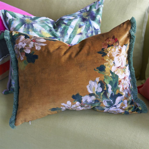 Designers Guild Fleurs D Artistes Velours Terracotta Cushion
