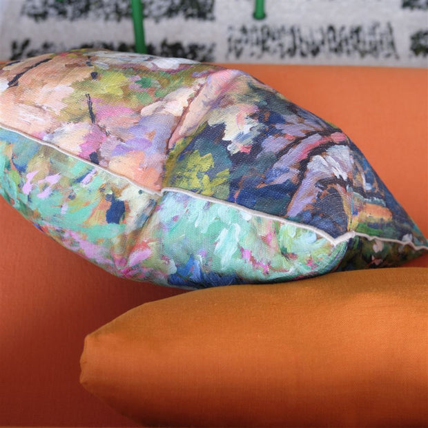 Designers Guild Foret Impressionniste Forest Cotton Cushion