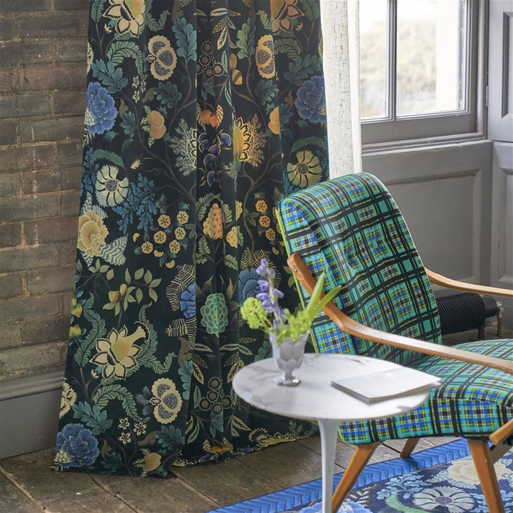 Designers Guild Brocart Decoratif Velours Indigo