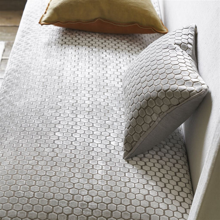 Designers Guild Jabot Oyster Velvet Cushion