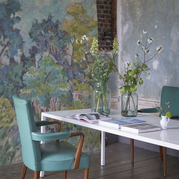 Designers Guild Foret Impressionniste Grasscloth Celadon