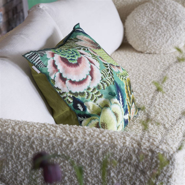 Designers Guild Rose De Damas Jade Cushion
