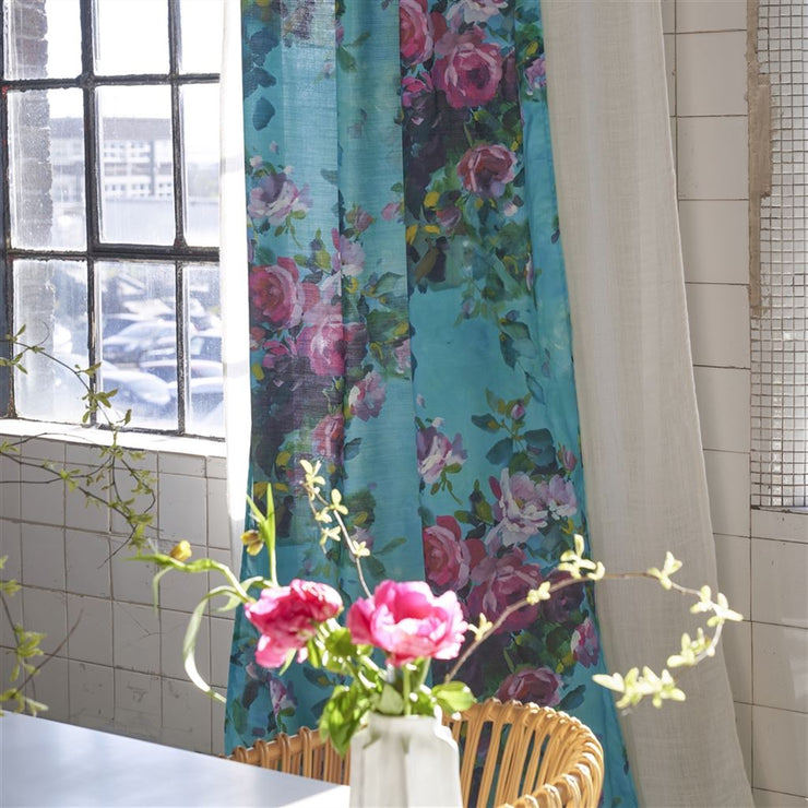 Designers Guild Bouquet De Roses Turquoise
