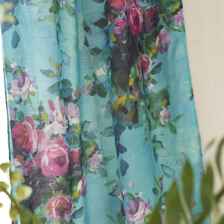 Designers Guild Bouquet De Roses Turquoise