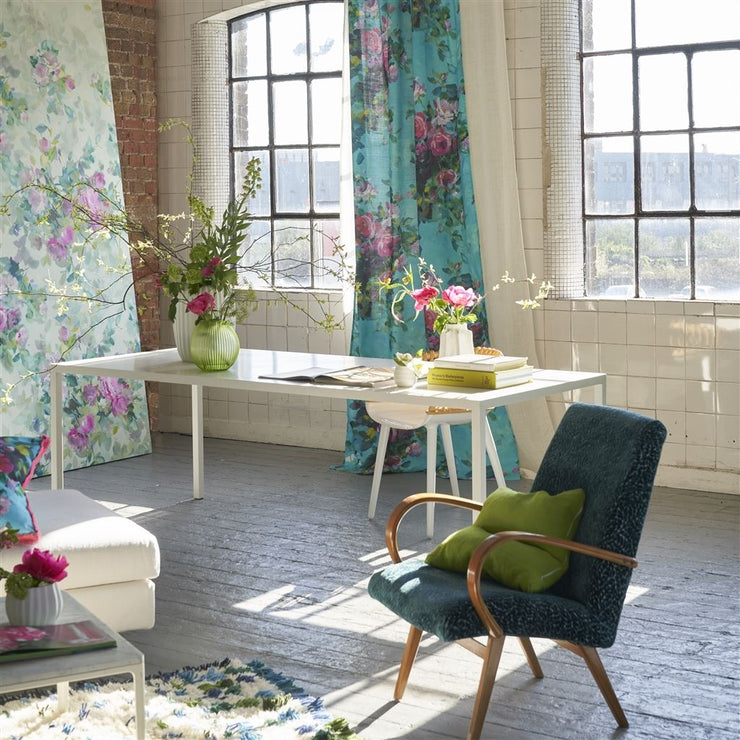 Designers Guild Bouquet De Roses Turquoise