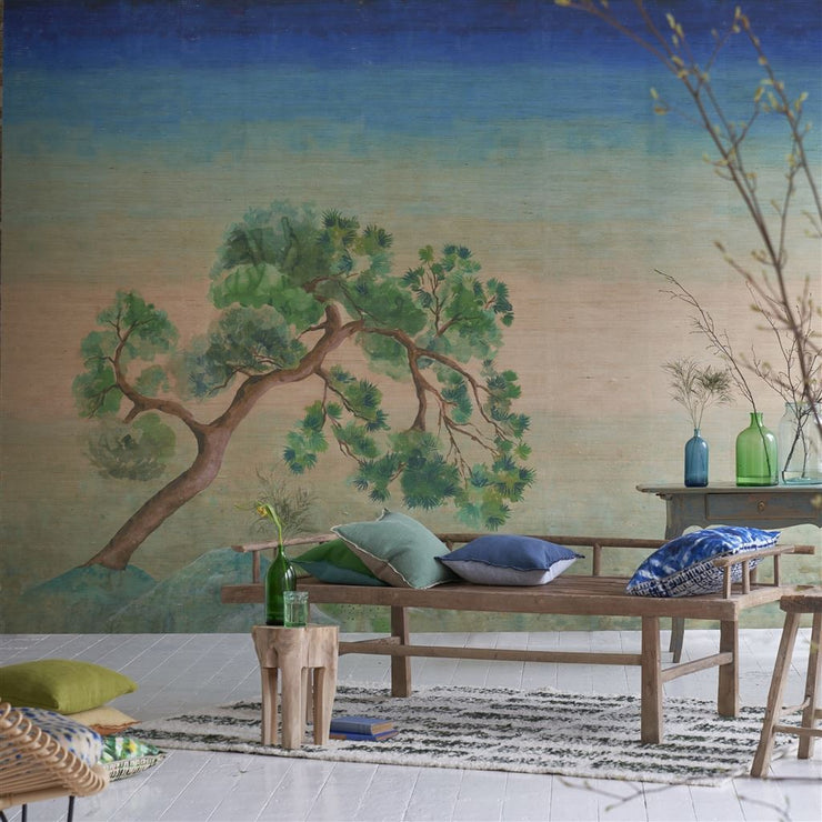 Designers Guild Scene Aquarelle Grasscloth Elm