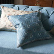 John Derian Indigo Circles Indigo Cushion