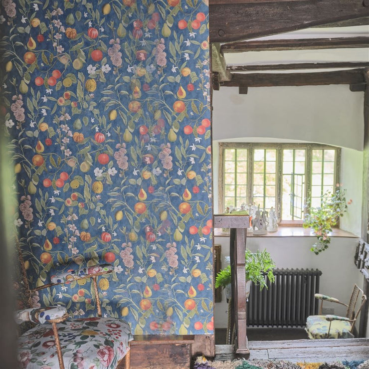 John Derian Orchard Fruits Indigo