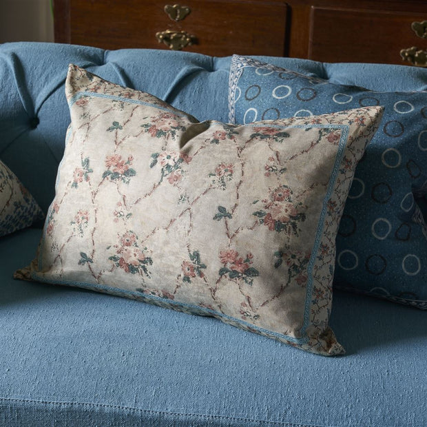 John Derian Vintage Floral Linen Cushion