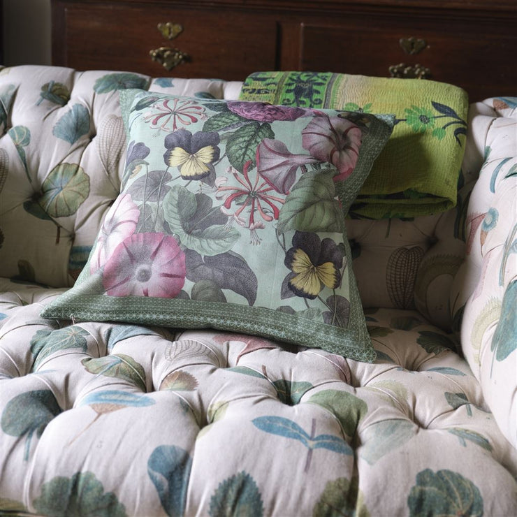 John Derian Botany Sage Cushion