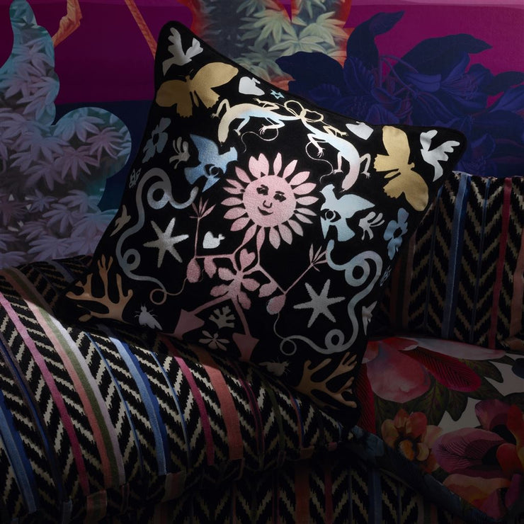 Christian Lacroix Reve De Papier Jais Cushion
