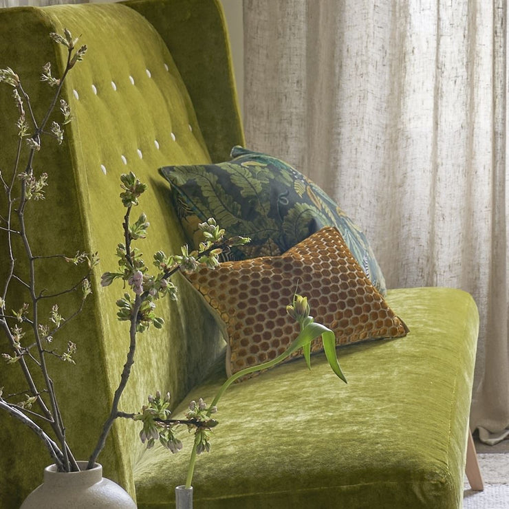 Designers Guild Jabot Mustard Velvet Cushion