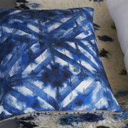 Designers Guild Parquet Batik Indigo Cotton Cushion