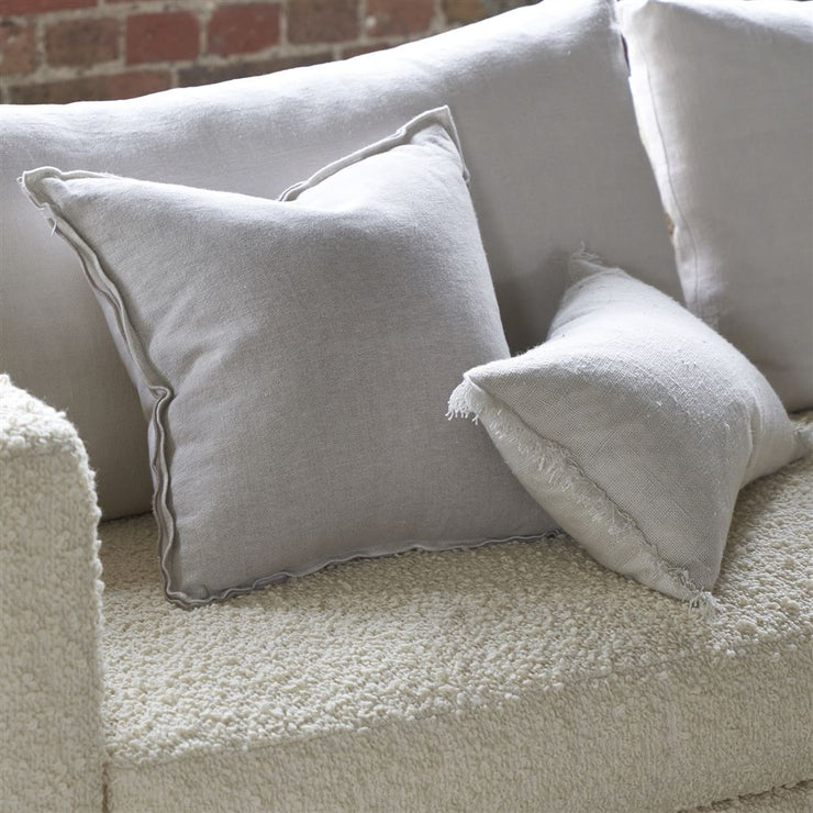Designers Guild Brera Lino Alabaster & White Linen Cushion