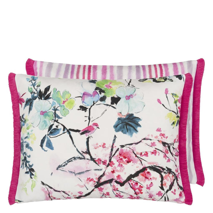 Chinoiserie Flower Peony Outdoor Cushion