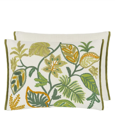 Foglia Decorativa Embroidered Moss Cushion
