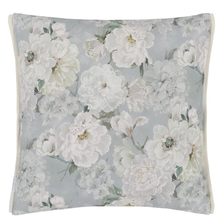 Designers Guild Fleur Blanche Platinum Cotton Cushion