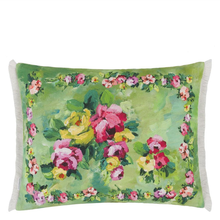Designers Guild Ghirlanda Emerald Linen Cushion