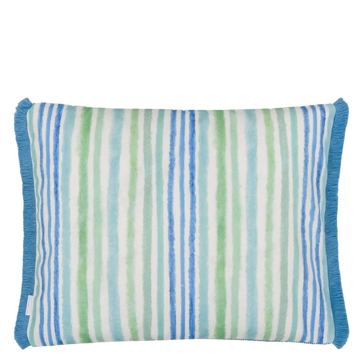 Designers Guild Pompano Aqua Outdoor Cushion