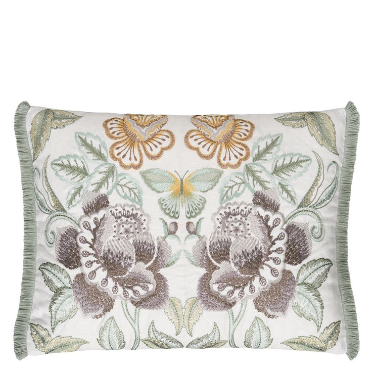 Designers Guild Isabella Embroidered Cameo Linen Cushion
