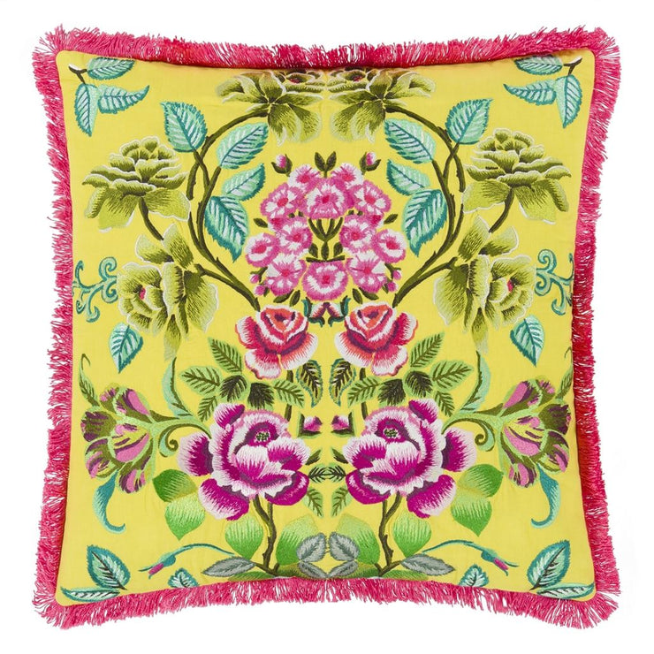 Designers Guild Eleonora Embroidered Alchemilla Cotton Cushion