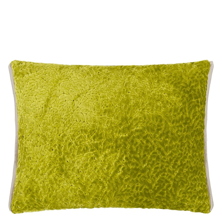 Designers Guild Cartouche Moss Velvet Cushion