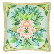 Designers Guild Celastrina Embroidered Turquoise Cotton Cushion