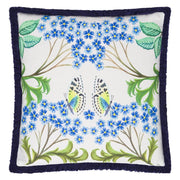 Designers Guild Eleonora Embroidered Cobalt Cotton Cushion