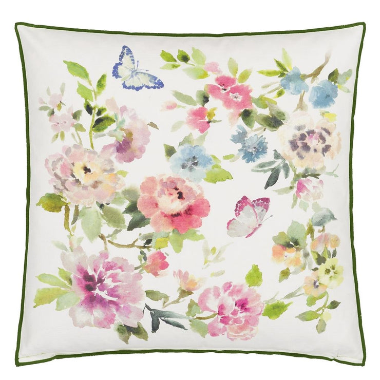 Designers Guild Fiore D'acqua Peony Cotton Cushion