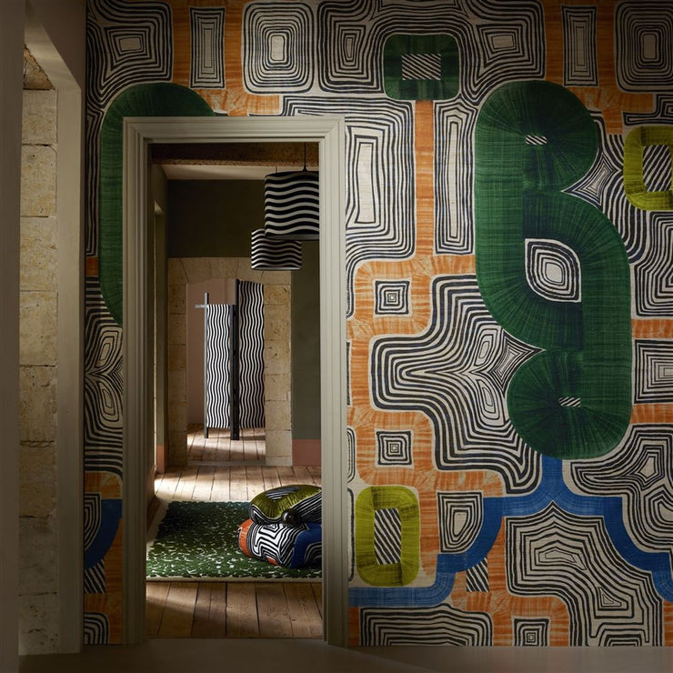 Christian Lacroix En Allant Aux Baux Grasscloth Cypres