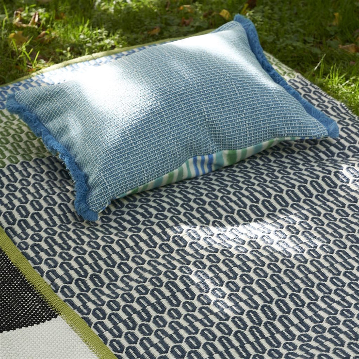Designers Guild Pompano Aqua Outdoor Cushion