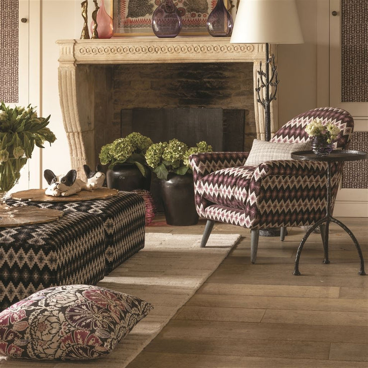 William Yeoward Ottoman Damask Aubergine