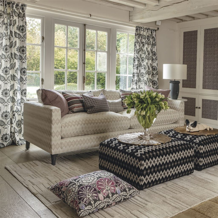 William Yeoward Ottoman Damask Aubergine