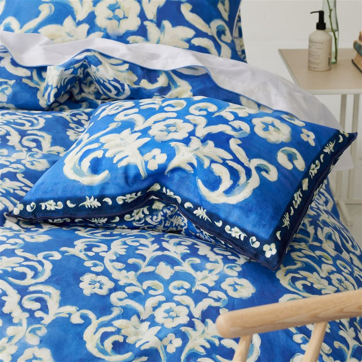 Designers Guild Isolotto Cobalt Cotton Cushion