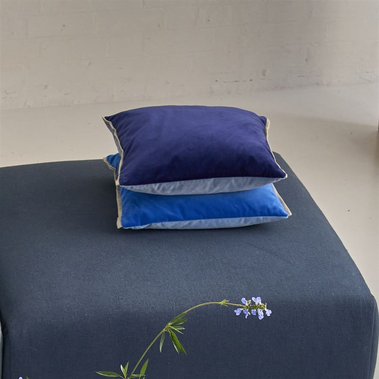 Designers Guild Varese Cerulean & Sky Velvet Cushion