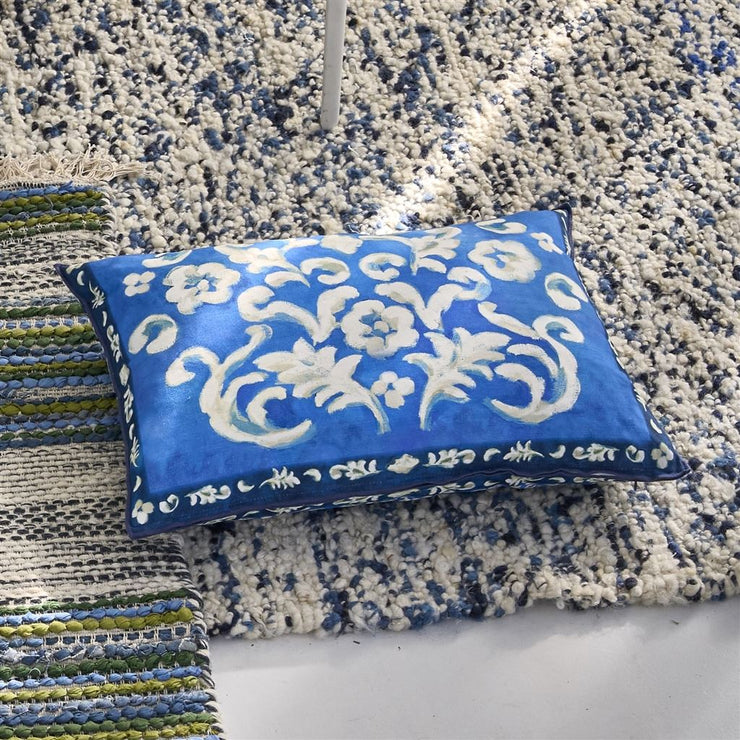 Designers Guild Isolotto Cobalt Cotton Cushion