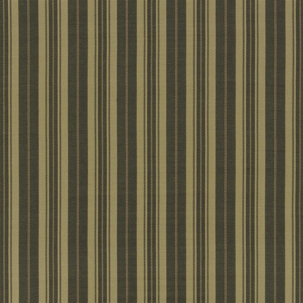 Derbyshire Ticking (pm)- Black/jute