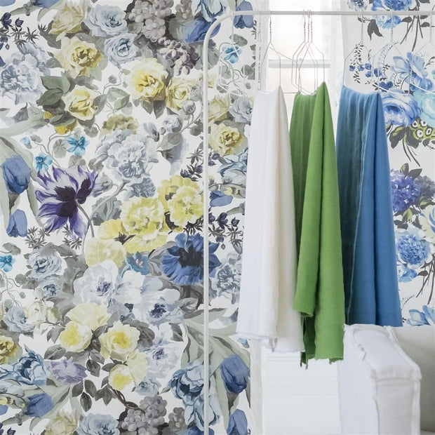 Designers Guild Essentials Brera Lino - Cerulean