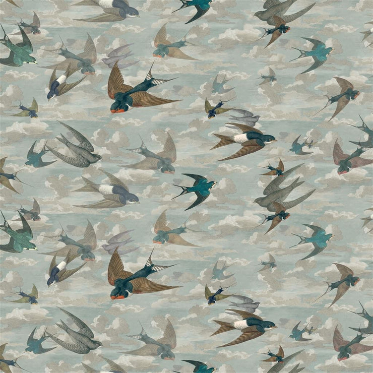 Chimney Swallows - Sky Blue