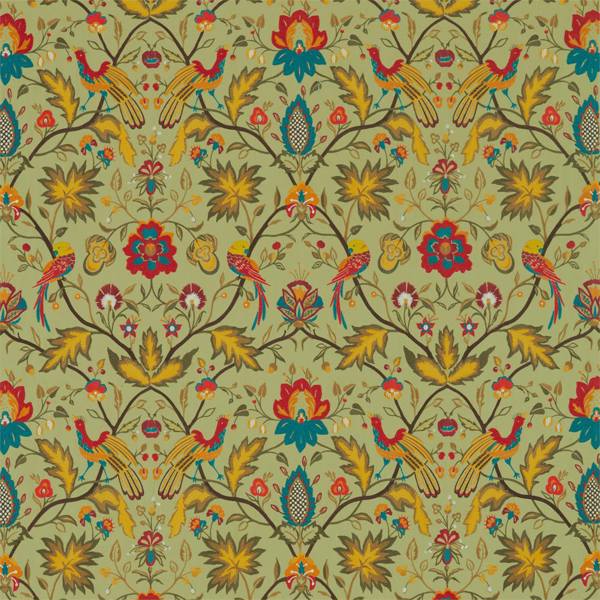 Oiseaux de Paradis Embroidery Olivine